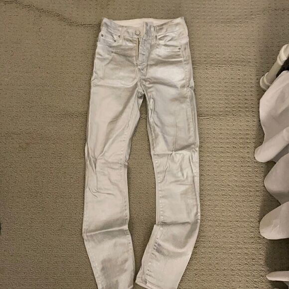 MOTHER silver Denim size 24 worn once - Picture 1 of 5